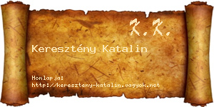 Keresztény Katalin névjegykártya