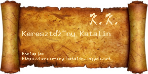 Keresztény Katalin névjegykártya