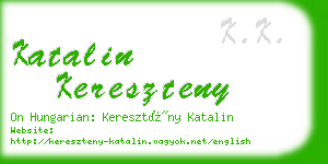 katalin kereszteny business card